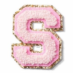 Stoney clover Pink and Gold Letter S Patch